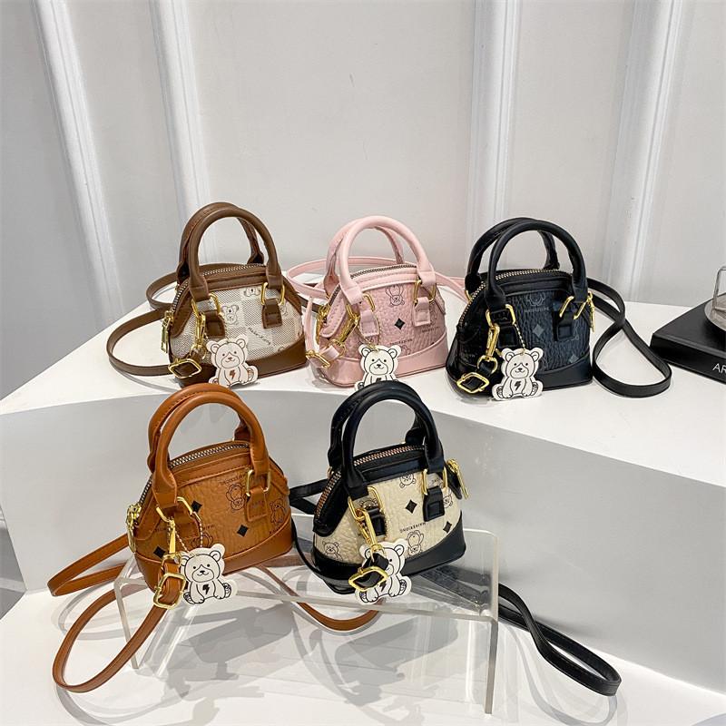 Pattern Little Bear Kids Fashion Simple Shell Bag Casual Shoulder For Children