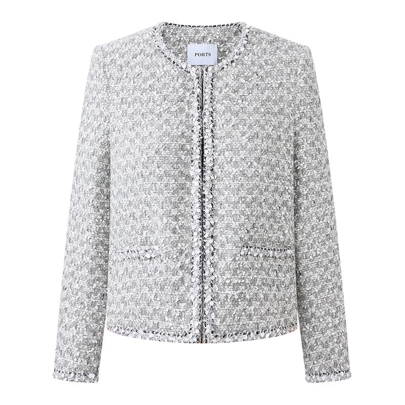 

PORTS Женская куртка Осень 2024 Спокойный серый S