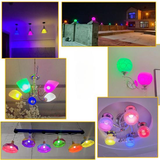 5/8pcs 8Color Festive Bar Atmosphere Color Bulb E27 AC100-240V Party Lighting
