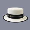 Fashion straw hat women's beach seaside vacation straw hat sun hat sun protection sun hat top hat new flat top hat