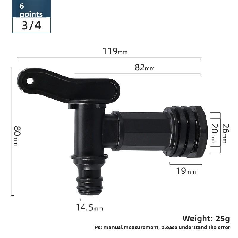 IBC Tote S60*6 Small Nozzle Connector Rain Barrel Connector Faucet Spout Garden Accessory Blue