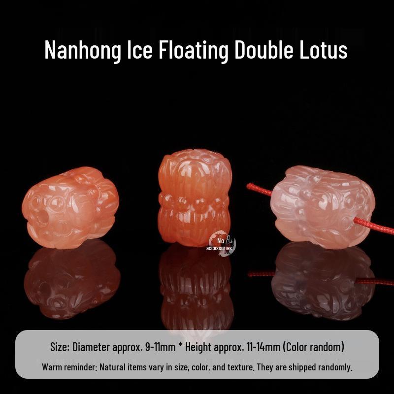 Natural NanHong Agate Carved Lotus Pod Beads for DIY Jewelry
