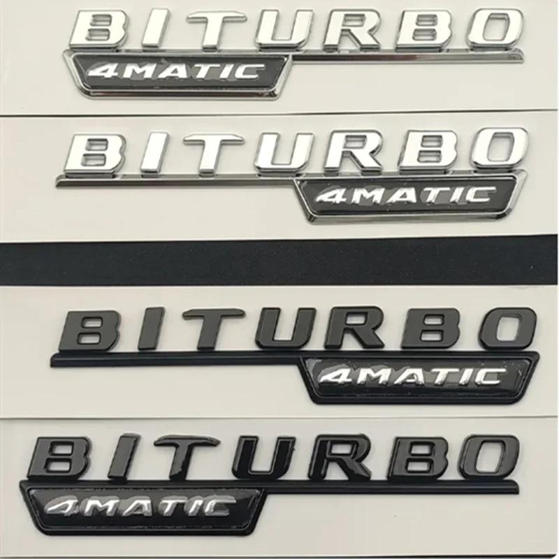 3D ABS Car Trunk Badge BITURBO 4MATIC Emblem Logo For Mercedes C43 W205 W204 E43 W213 W212 GLE43 X253 GLC43 W167 Accessories