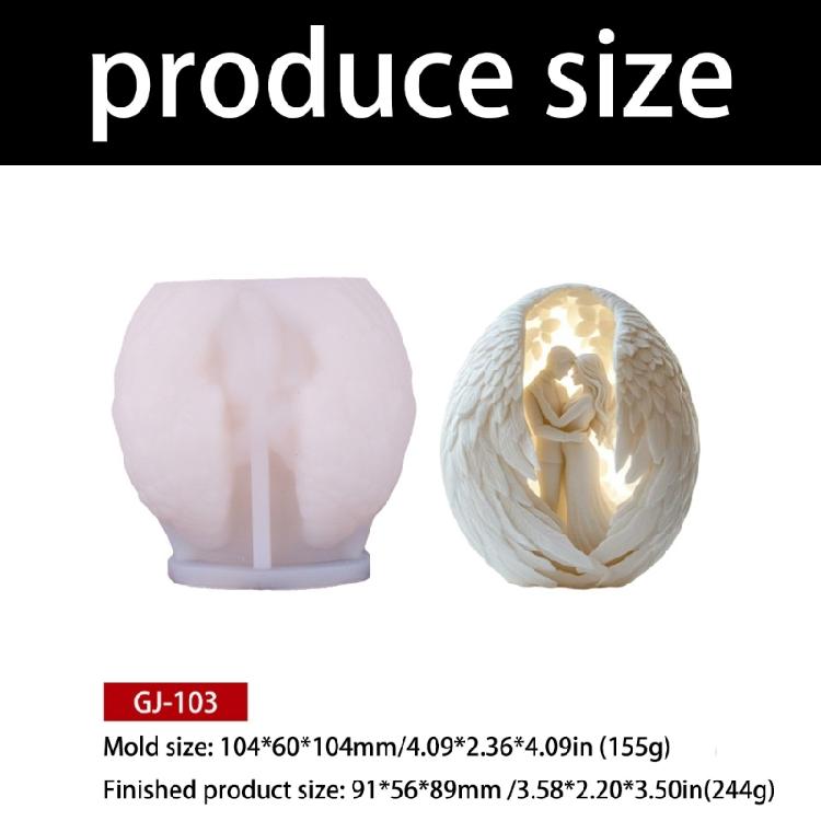 Candle Mold,Wing Couple Candle Silicone Mold for Candle Making,Diys Resin Crafts Mold for Aromatherapys Candle,Soap
