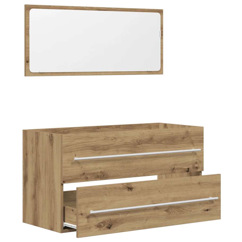 Vidaxl Set di Mobili da Bagno a 2 Pezzi, Rovere Artisan