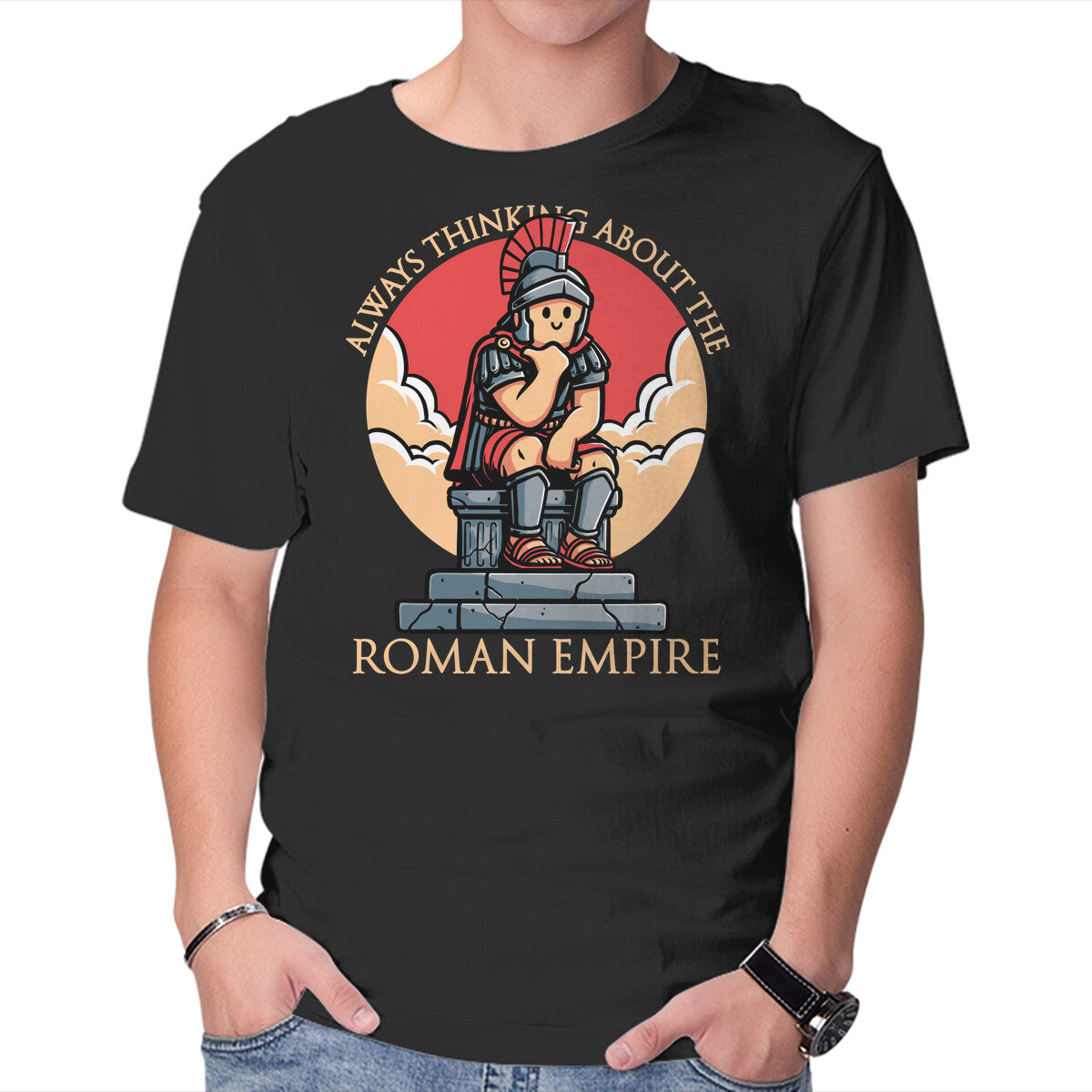 Unisex Crew Neck T-Shirt Roman Empire Meme Graphic Short Sleeve Casual Tee XXXL