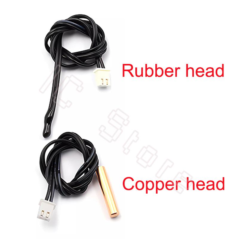 100PCS Universal Air Conditioning Temperature Sensor Rubber Copper Head 5k 10K 15k 20K 25K 50K NTC Temperature Sensor Thermistor