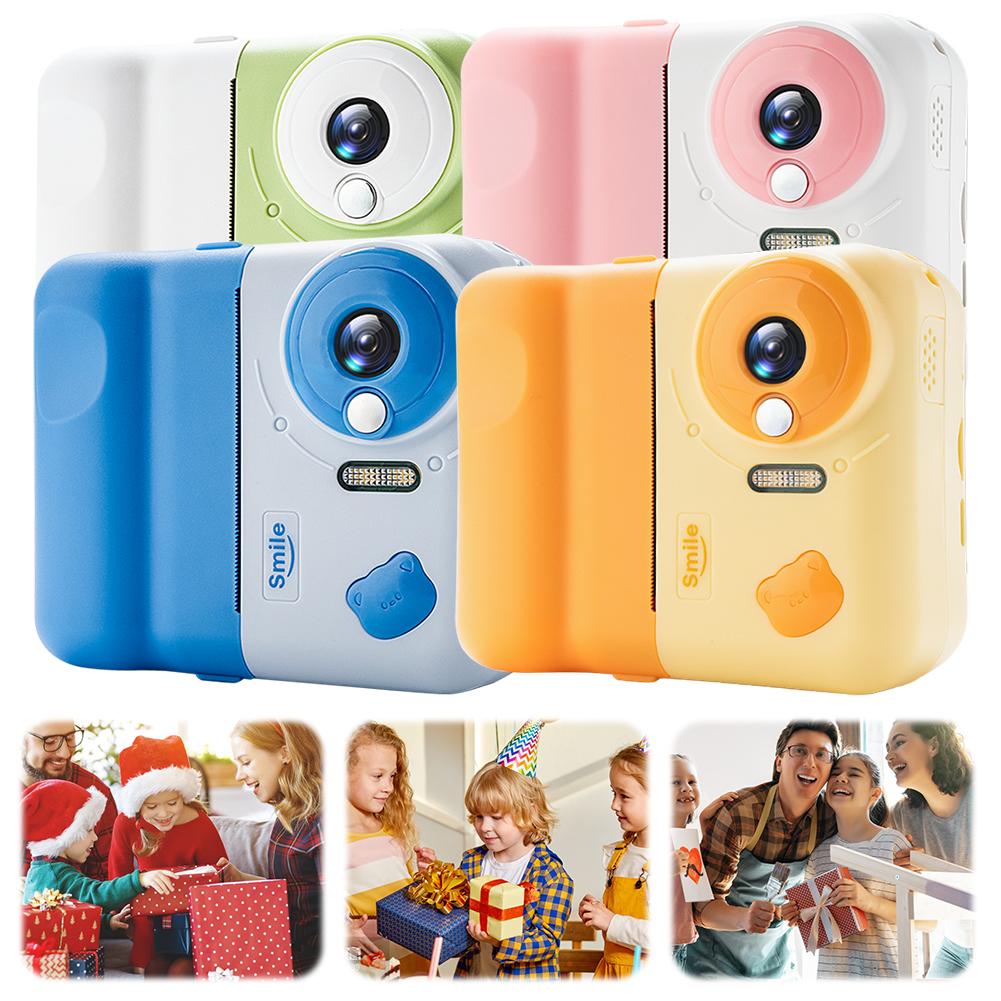 HD 1080P Digital Camera Video Mini Camera Printer Kids Instant Camera Print 2.4 IPS Screen Children Video Camera for Kids Toys