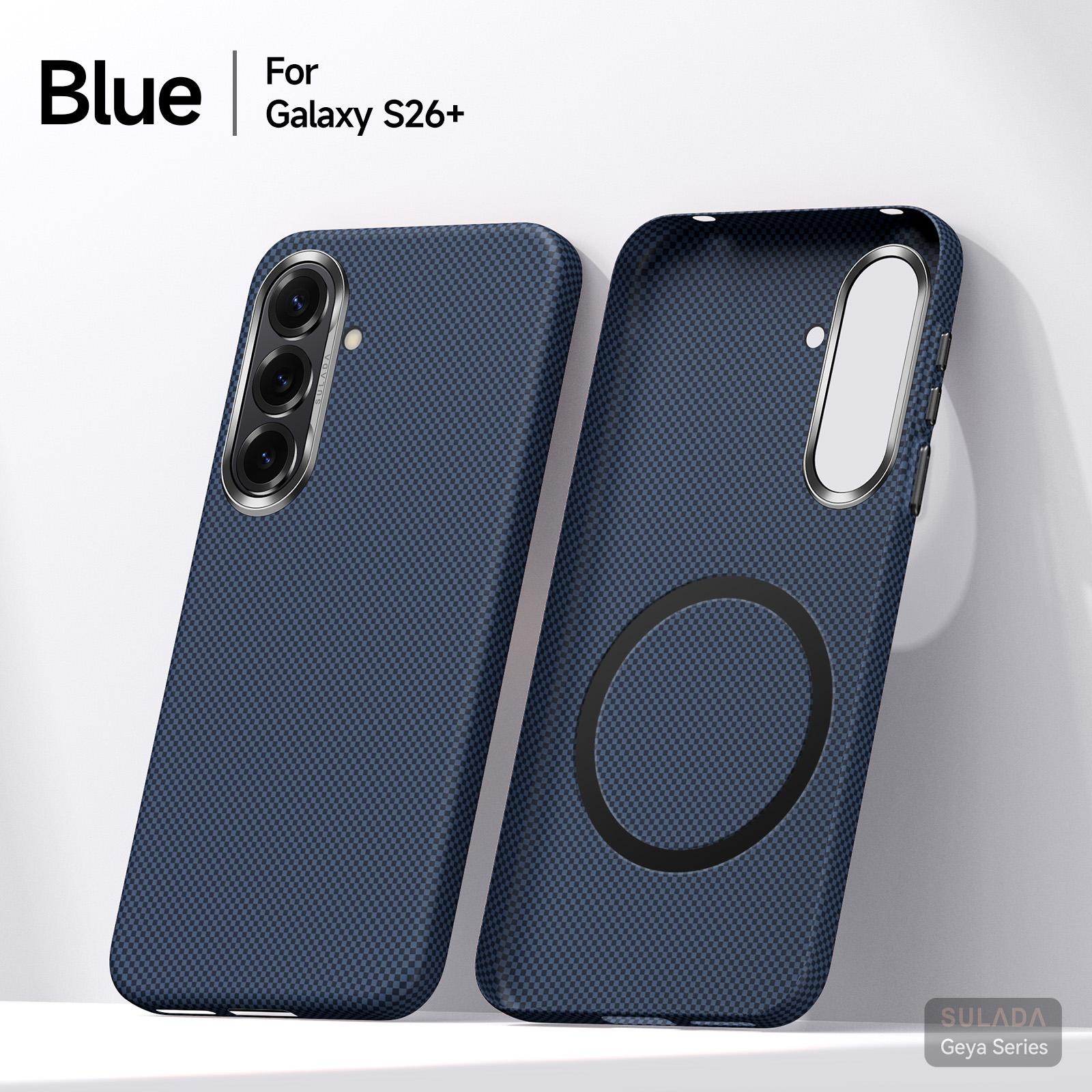Phone Case For Samsung Galaxy S26 Ultra Plus Luxury Magnetic 360° Rotating Stand Leather Cover Shockproof Bumper Funda Galaxy S26 Ultra синий