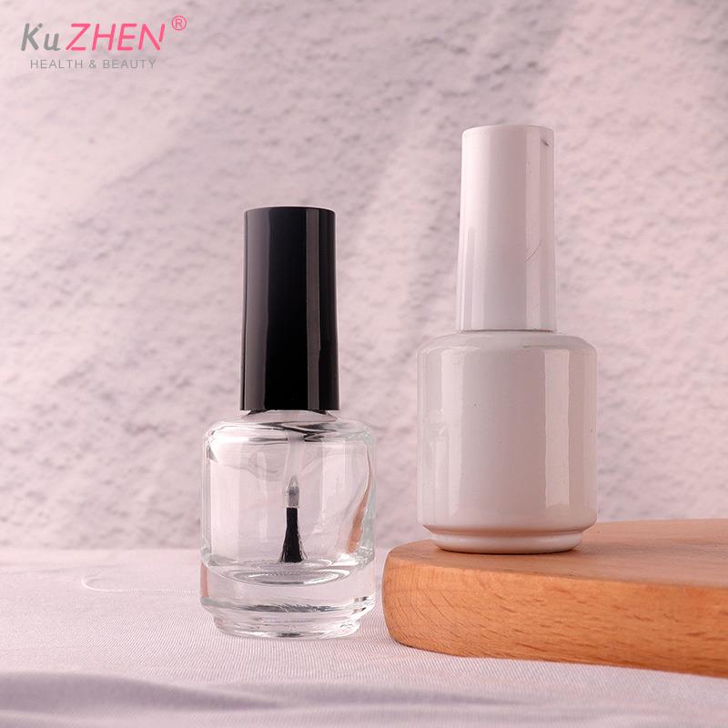 5/10/15ml Empty Transparent Glass Nail Polish Bottle Empty With Lid Brush Cosmetic Containers Nail Glass Bottles With Brush