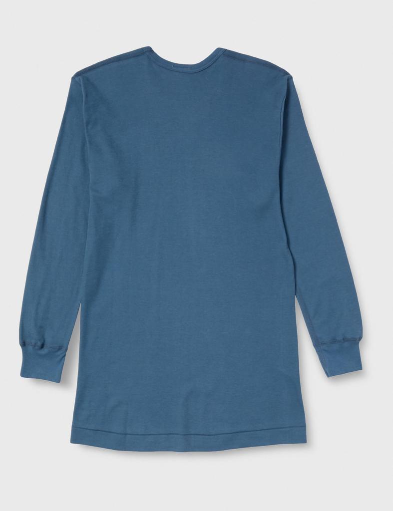 Cottonwarm Crew Neck Long Sleeve Size L B.V.D. T-Shirt, 100% Cotton, Brushed, Men's, Navy,