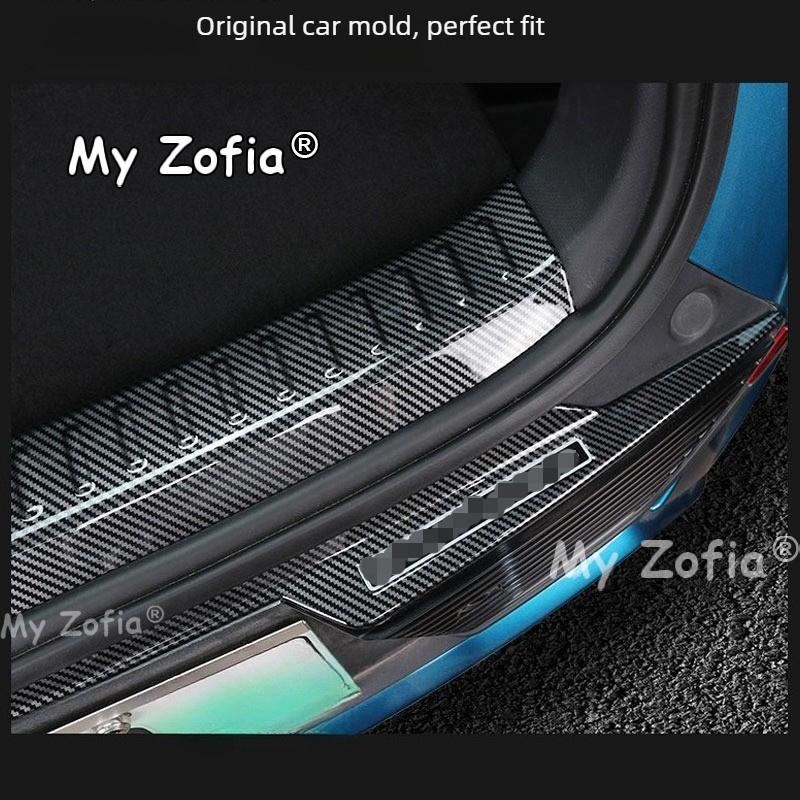 Carbon Fiber Rear Bumper Sill Plate Anti-Scratch Trunk Door Sill Protector Cover Auto Exterior Accessories For BYD Atto 3 2026