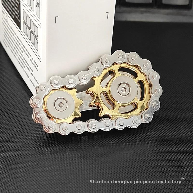 Fidget spinner de engranajes metálicos juguete antiestrés para aliviar la ansiedad y el estrés