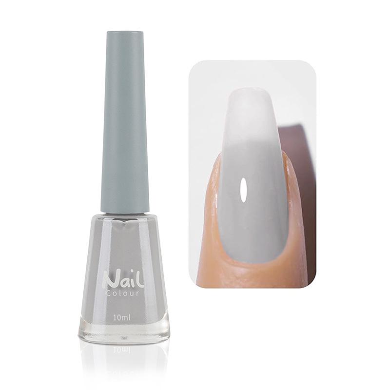 Oil-based Nail Polish Non-peeling Non-bake Fast-drying Lasting Nude Color Transparent Nail Salon Full Set of Nail Polish