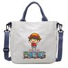One Piece Canvas Bags Luffy Cartoon Anime Figures Print Shoulder Bag Outdoor Large Capacity Trendy Crossbody Handbag Gifts Poseable Articulated Scale