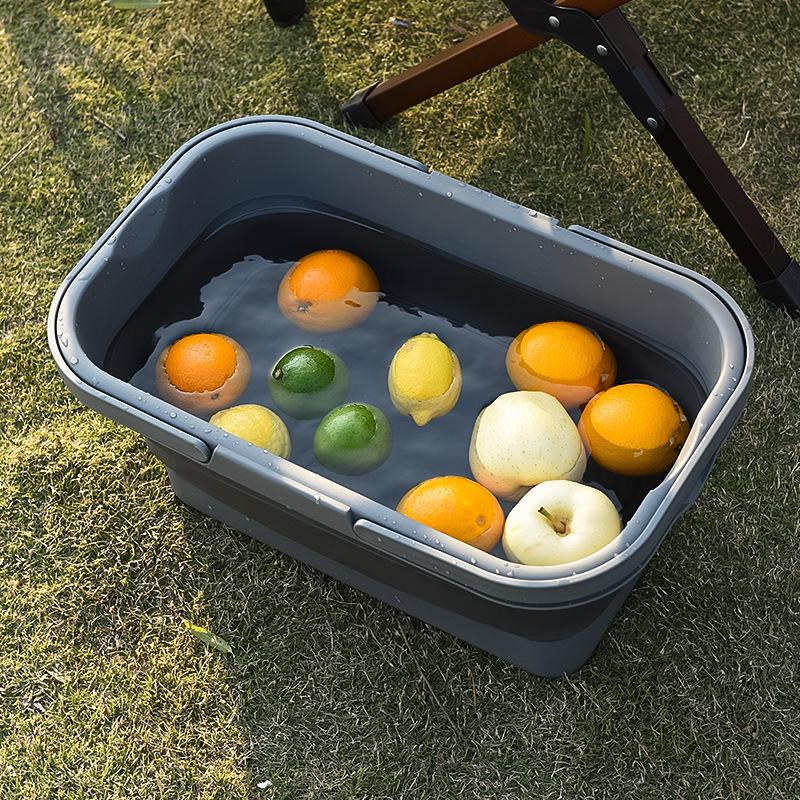Portable Folding Picnic Basket with Large Capacity for Outdoor Camping and Car Trunk Storage