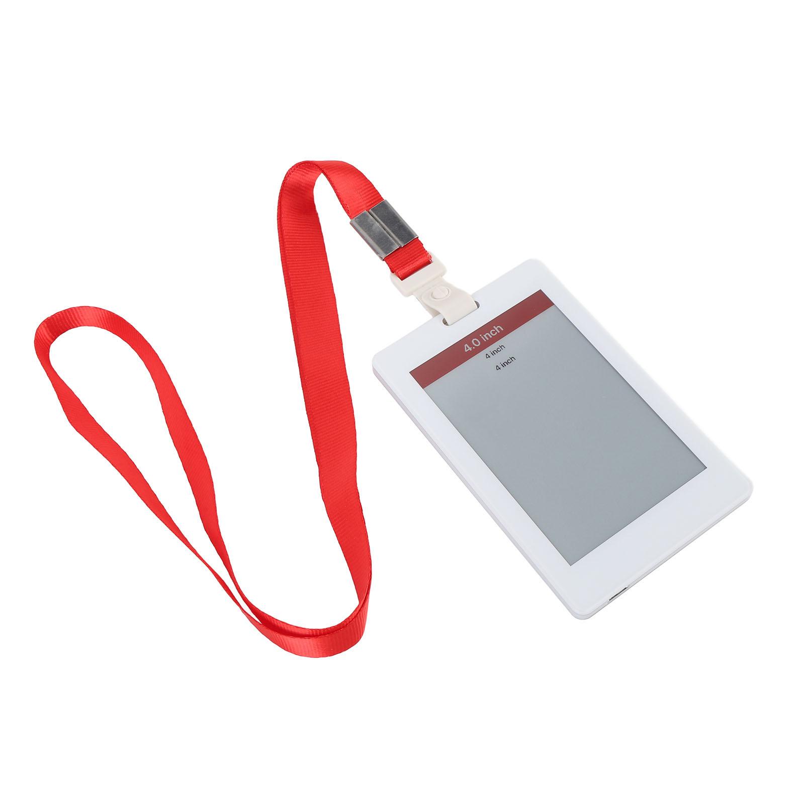 

4-дюймовый электронный пропуск сотрудника Экран из электронных чернил NFC Bluetooth Бейдж с именем со шнурком для бизнеса студентов