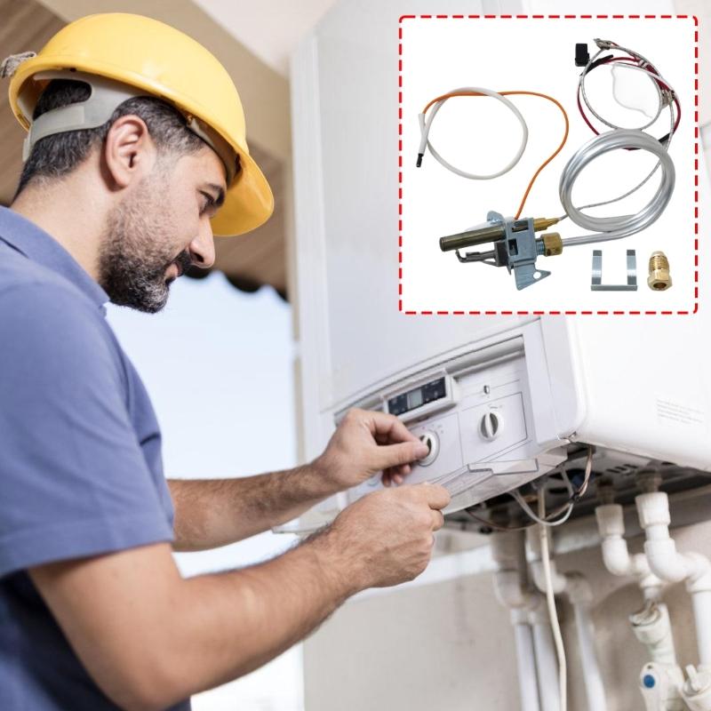 High Performances Gas Water Heater Pilots Assembly Replacement Set Portable Heater Component for Various Gas Systems