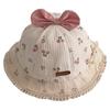 Baby Girl Floral Bucket Hat With Bowknot And Double Cherry Pattern Stylish Sun Hat For Infants And Toddlers