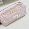 With Lanyard Pencil Case Large Capacity Pencil Pouch Blue White Pen Bag  School