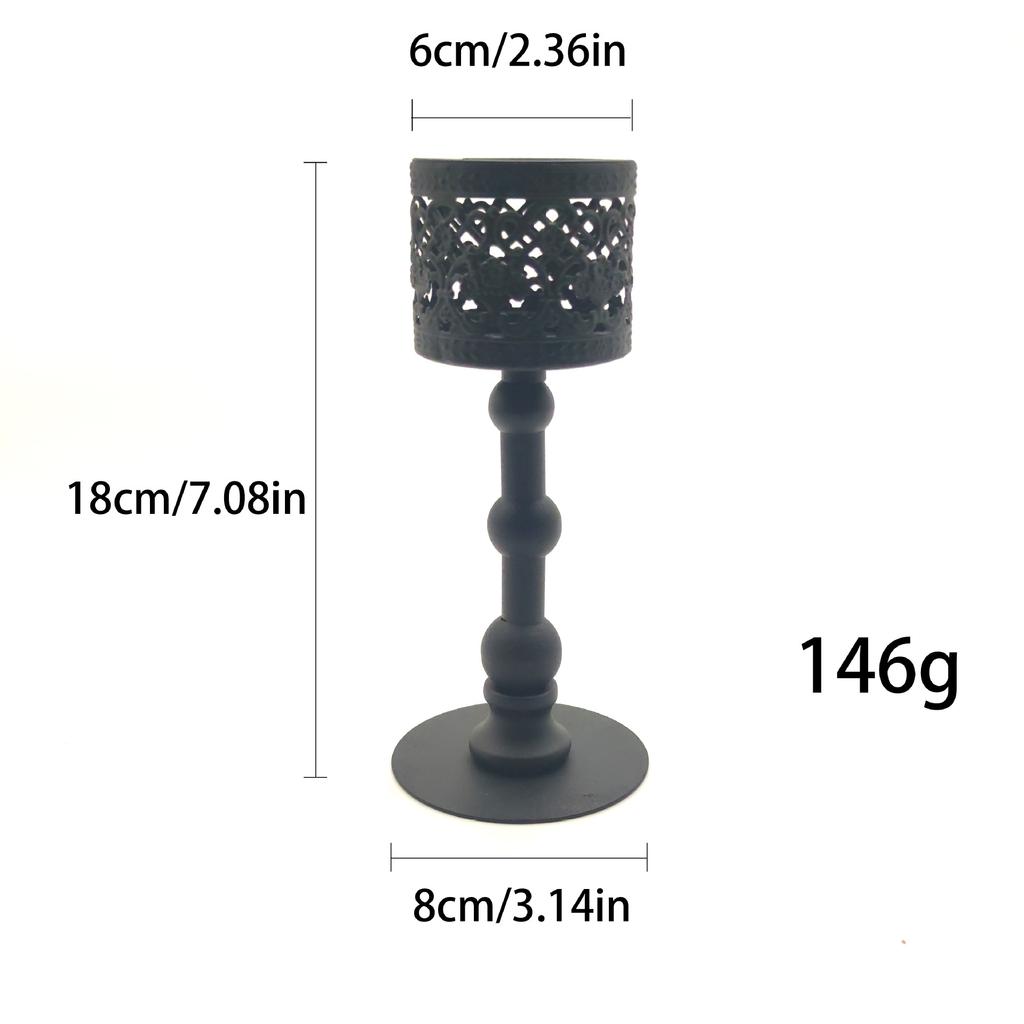 Originality Iron Candlestick Hollow Out Candle Holder Ornament Home Romantic Atmosphere Candlestick Decoration