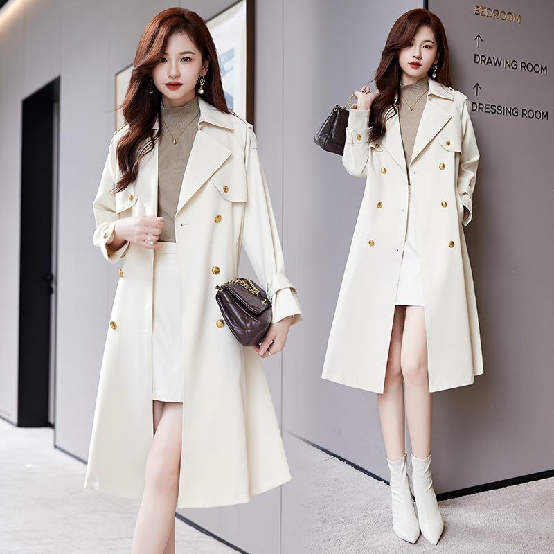 

Дизайн серая одежда женское удлиненное весенне-осеннее новое темпераментное пальто XL