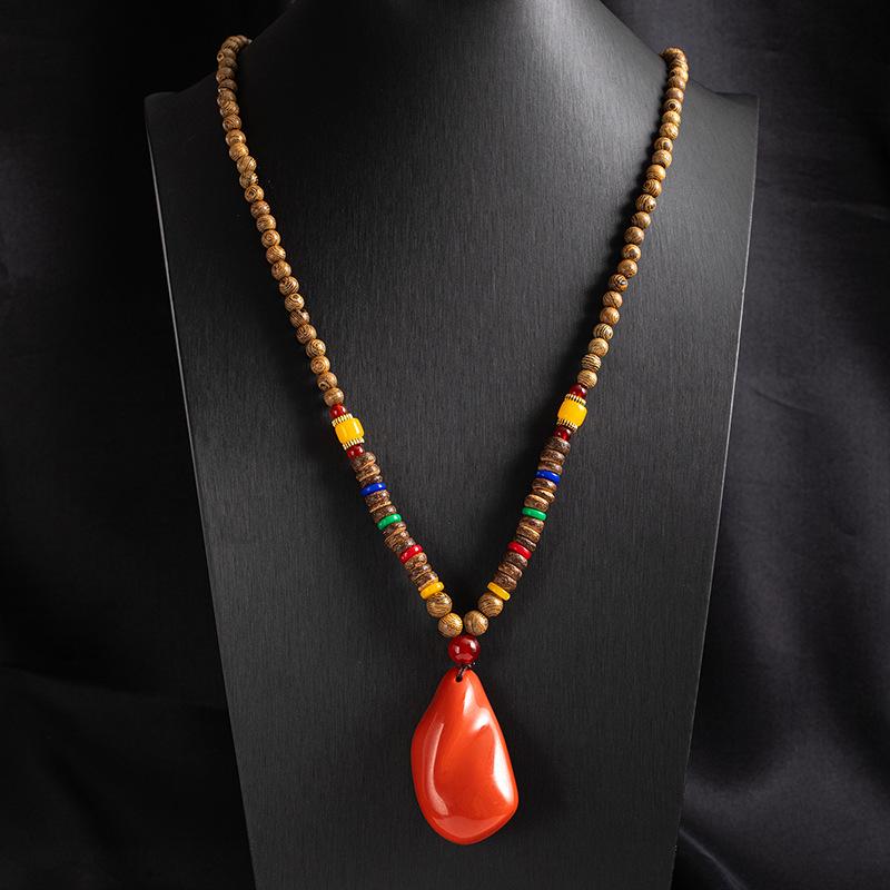 Tibetan Ethnic Sweater Chain Zen Bodhi Necklace: Unisex Retro Scenic Accessory