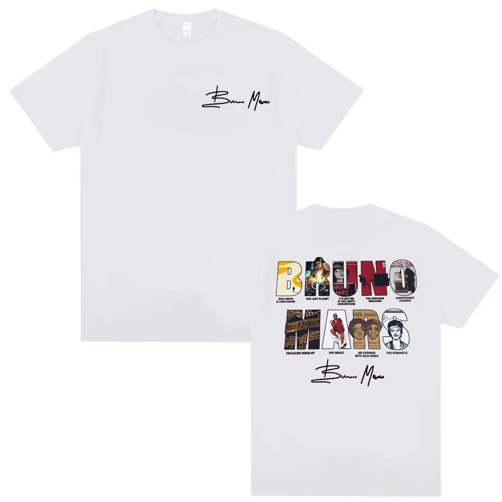 Bruno Mars The RoUnisextic Album Cover Tshirts Unisex Women Fashion Hip Hop Streetwear T Shirts Cotton Casual Oversized T Shirts