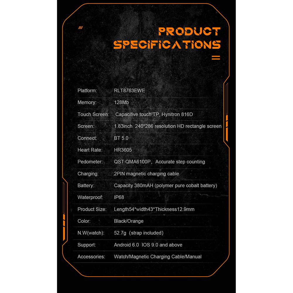 C20pro Men Smart Watch Bluetooth-compatible Call 1.83 Inch Hd Screen Ip68 Waterproof Sports Smartwatch