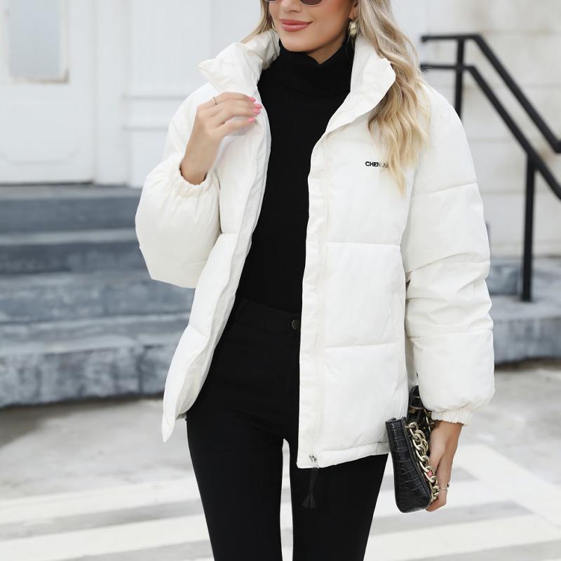 Plus Size Women's Warm Jacket Solid Color Loose Top