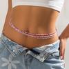 PuRui 3pcs/set Bohemia Seed Acrylic Beads Waist Chain for Women Sexy Colorful Belly Body Chain Zircon Bikinis Party Club Girls