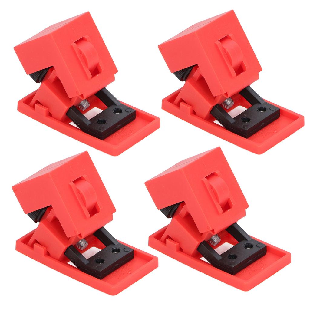 4 Pcs Circuit Breaker Lockout Device High Temperature Resistant Clamp On Single Pole Breaker Lock Out 120 277V