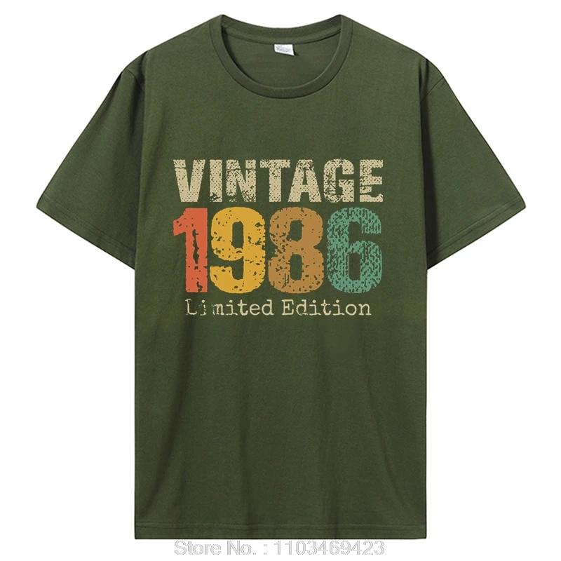 Funny Vintage 1986 T Shirts Summer Style Graphic Cotton tshirt Streetwear Birthday Gifts T-shirt Clothing Oversized
