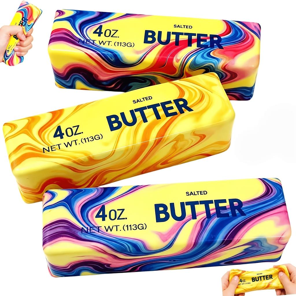 Slow Rising Butter Stick Squishy Toy Super Soft Stress Relief Fidget Sensory Squeeze for Kids Adults Office Desk