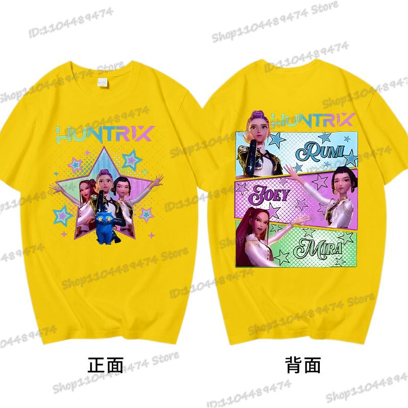 

Хлопковая винтажная футболка с графикой фильма, K-pop, охотники на демонов, мужская, женская, повседневная, свободная, мужская, женская, мультяшная, K-pop, футболки с демонами 3XL