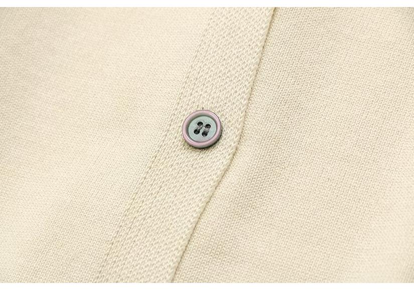 2024 Autumn Plus Size V-Neck Knit Cardigan Long Sleeve Versatile Sweater for Women