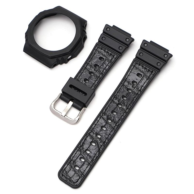 Modified Kit for Casio G-Shock GA-2100 GA-2110 Replacement Men TPU Rubber Quick Release Watch Band Strap Case Bezel Accessories