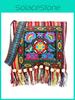 Ethnic Style Small Square Bag With Zipper Closure For Womens Fashion Accessory