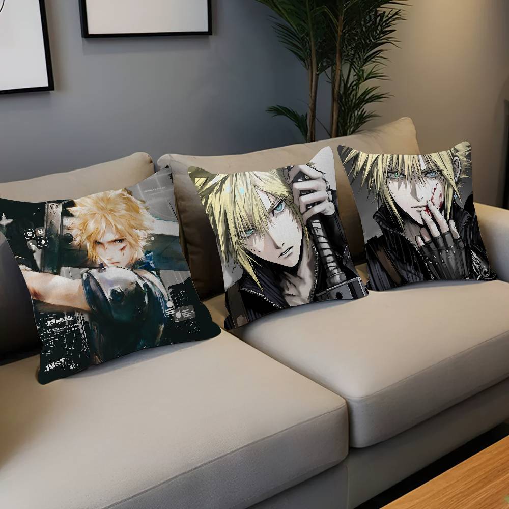 F-Final Fantasy Game Pillow Cover Sofa Cushion Cover Home Room Decoration Children Gift