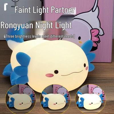 Silicone LED Dragon Night Light - USB Rechargeable Bedside Lamp, Perfect Children's Gift
