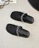 Baotou half slippers women's outer wear 2025 new summer mesh breathable niche thick-bottomed lazy French cool slippers