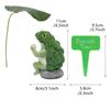 A sitting frog resin ornament, suitable for garden scene arrangement of animal ornaments, home decoration ornaments, green veget
