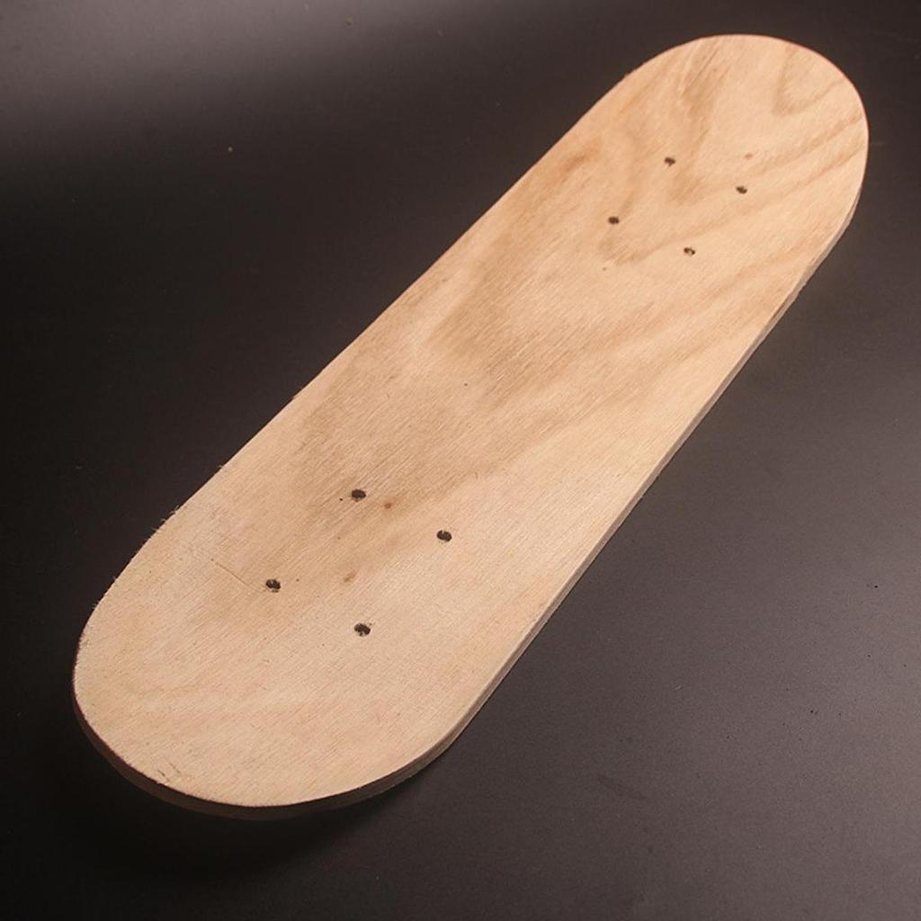 Blank Skateboard Deck for Kids, Wooden Longboard Replacement Unpainted Lightweight Art