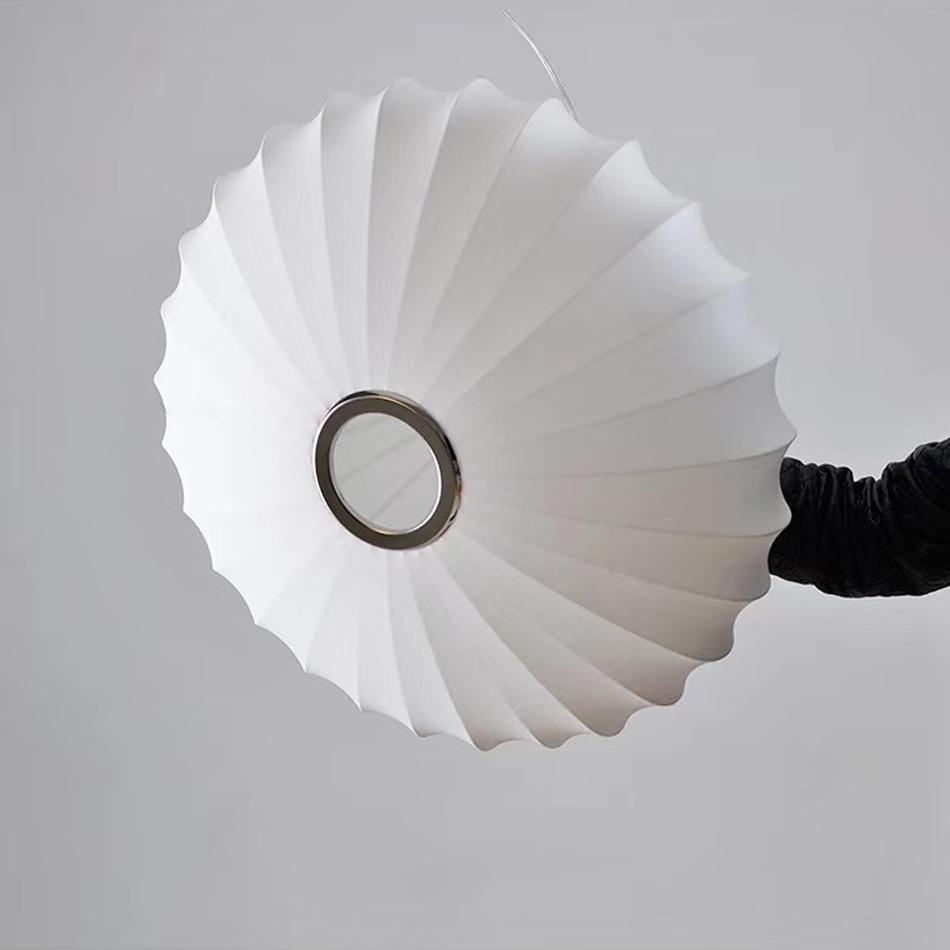 Modern Silk Pendant Lights Nordic Minimalist Designer LED Lamp Dining Table Hanging Chandelier Bedroom Decoration Home Lighting