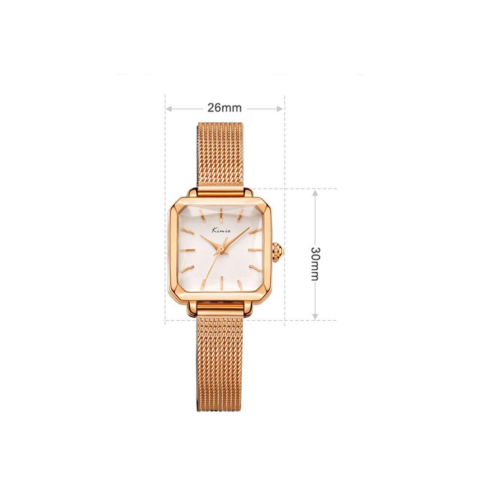 KIMIO K6236 Women's Watch, Stylish, Simple Design (Gold Rose)