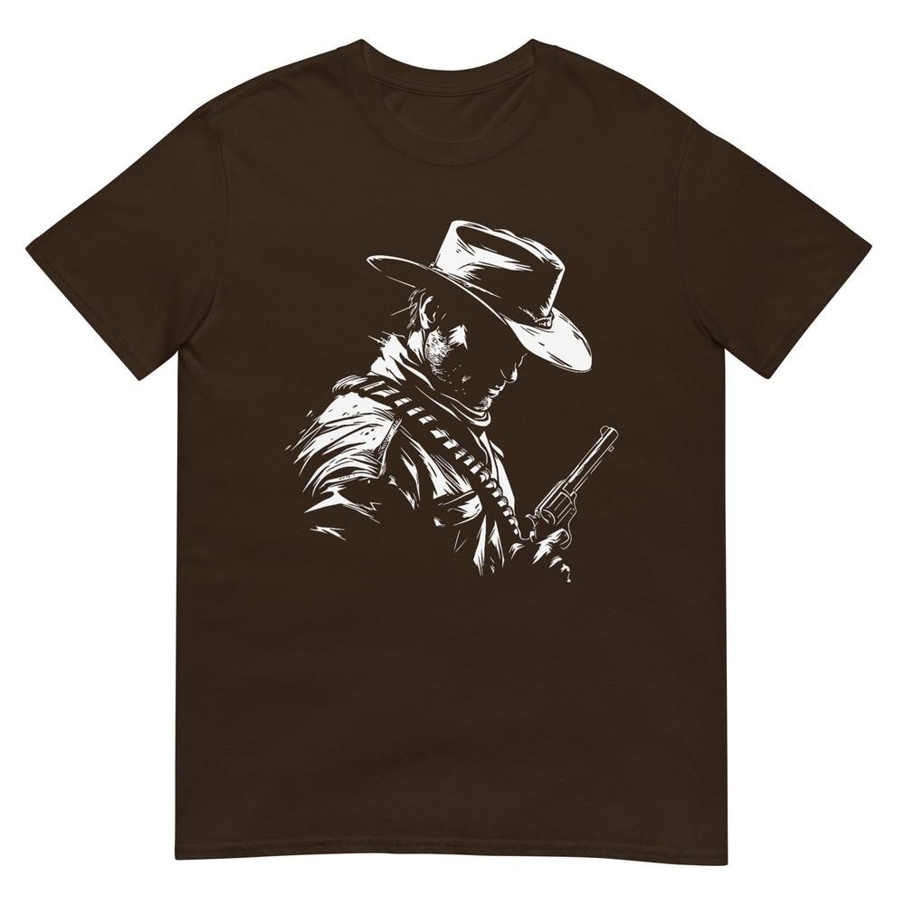 Retro Cowboy Old Western West Gun Revolver Countryunisex Tshirt