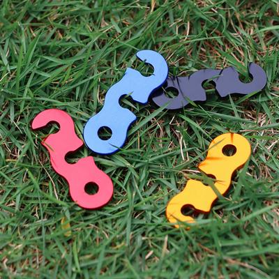 10Pcs Aluminum Rope Tensioner 3 Hole Straight Tent Cord Adjuster Compact Size Corrosion Resistant Rustproof Tent Cord Tensioner