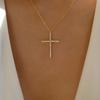 Wind Cross Necklace Personality Niche Diamond Jewelry Alloy Simple Pendant Female