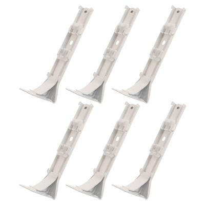 6Pcs Heavy Duty Curtain Track Bracket Double Side Mount Reinforced Welded Iron Bracket for Wall Ceiling Installation Universal