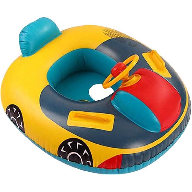 Cute Child Kids Inflatable Pool Float PVC Summer Swim Float Air Bed Lake Boat Swimming Floats with 2 Handles Surfing Raft Bodyboard Floating Mattress